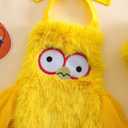 Halloween Baby Clothes Newborn Girl Ghost Romper Bodysuit Furry Infant Toddler Chicken Cosplay Outfit Leg Warmers (Yellow)