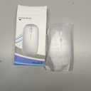 Wireless Bluetooth Mouse Rechargeable Laptop Mice with LED Lights Silent Slim Use(BT5.2 and 2.4G Portable USB Receiver)Dual Mode Computer Mouse for Laptop/iPad/Tablet/Apple/Computer/Mac(Silver)