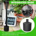 Cigarette Butt Disposal Outdoor, Standing Ashtrays for Outside Patio Stainless Steel Outdoor Ashtray Cigarette Butt Container, 7" Diameter x 46" H