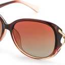 FIMILU Sunglasses for Women Trendy Polarized Sunglasses Oversized Big Sun Glasses Ladies Shades UV Protection (A3 Brown Frame/Polarized Gradient Brown Lens)