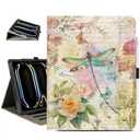 Vimorco for iPad Pro 13 Inch Case, for iPad Air 13 Inch Case, Fit for iPad Pro 12.9 Cases 6th/5th/4th/3rd Generation 5 Stand Angles/Typing Stand/Pencil Holder/Card Pockets, Dragonfly Flower