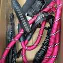 Escape Proof Dog Harness for Large Medium Sized Dogs Six Point Adjustable, Service Dog Vest Harness and Leash Set, No Pull Dogs Harnesses with Handle, Medium Dog Harnesses for Walking(Pink, S)