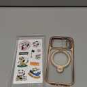 CASEKOO Rose Gold Glossy Designed for iPhone 17 Pro Case with 360 Spin Magnetic Stand [Fit for MagSafe][17FT Military Protection] Slim Polished Frame Titanium Alloy Sturdy Stand 6.3'', Rose Gold