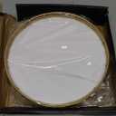 10" Wooden Lazy Susan Turntable for Cabinet  Rotating Spice Rack Organizer, Small Kitchen Countertop Tray for Dining Table & Pantry Storage (White & Gold)