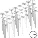120 Pack 6-inch, Landscape Staples, Fabric Pins, Weed Barrier Stakes, Circle Top Galvanized Steel Spikes for Securing Outdoor Tent, Ground Sheets, Fleece, Edging, Lawn Turf, Decorations
