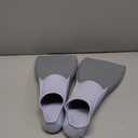 SpeedoSwim Training Fins Rubber Long Blade (Large, White/Grey SIOC)