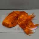 Wavy Wig With Bangs Women's Short Orange Wigs Curly Wavy Bob Synthetic Cosplay Wig for Girls Daily Use Halloween Wigs(12" Orange)