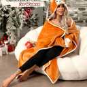 Wearable Blanket Hoodie, Animal Fuzzy Blanket Warm Cozy Blanket Hoodies Gifts for Christmas Birthday (Brown Monkey)