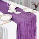 6 Pack Purple Cheesecloth Table Runner 10ft Boho Gauze Fabric Cheese Cloth Table Runner 35 x 120 Inch Rustic Sheer Runner for Holiday Baby Shower Home Dcor Party Wedding Decoration