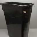 Winco Slender Trash Can, 23-Gallon, Black