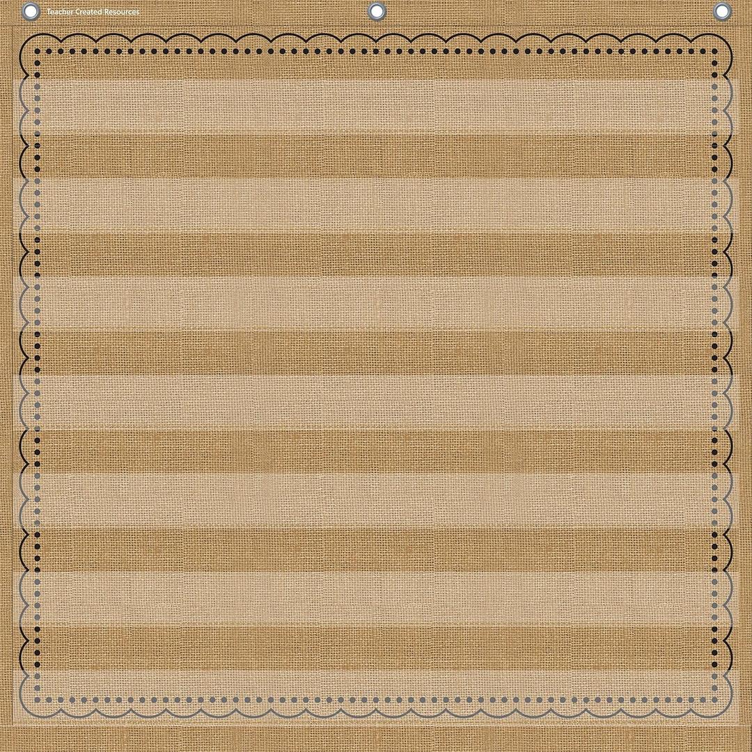 Teacher Created Resources Burlap 7 Pocket Chart (28" x 28") - 20837