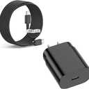 1 Pack-for Samsung Galaxy S23 S22, S21, Note 20 Fast Charging Type C,25w USB C Super Fast Charger Type C Wall Charger Block Android Phone Cable for Samsung Galaxy S20 Plus Ultra 6ft Black