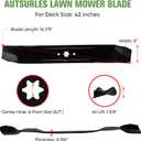 Lawn Mower High Lift Blades Replace for MTD 942-0616A 742-0616A Cub Cadet 742-04126 RZT-42 RZT42 Toro 112-0315 Cub Cadet 490-110-C109 490-110-C122 742-04087 942-04087 2 Pack