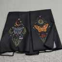 Boho Witchy Celestial Kitchen Towels, Mystical Butterfly Floral Hand Towels for Bathroom Decor, Boho Sun and Moon Witch Astrology Dish Tea Towel for Kitchen Decor, 16x24 Inch Set of 2