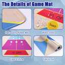 Shuffleboard, Curling and Bowling 3 in 1 Board Game Set,with 8.98 Foot Game Mat,2 Cues,8 Curling Rocks,6 Bowling Pins,Fun Family Game, 11.8'L