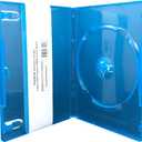 CheckOutStore (10) Premium Standard Single 1-Disc DVD Cases 14mm (Clear Blue)