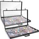 2 Pcs Trade Show Display Case – 34"x22" Large Tabletop Showcase