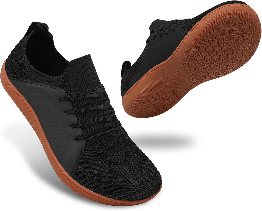 Men's Barefoot Shoes Minimalist Cross-Trainer Shoes Wide Toe Walking Shoes Zero Drop Sole Trail Running Sneakers, Size: 10.5 Wide