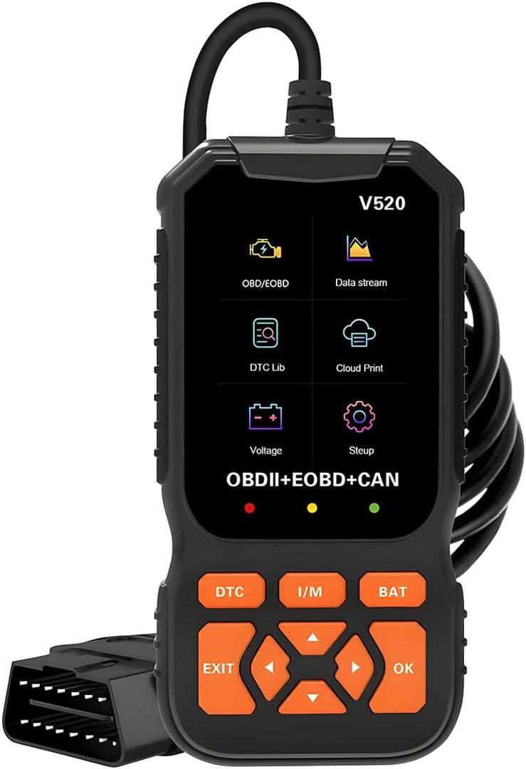 Professional OBD2 Car Scanner Diagnostic Tool, Enhanced V520 Vehicle OBDII/EOBD Check Engine with Read/Erase Fault Code, Auto Code Reader Scanner, Universal for Cars After 1996