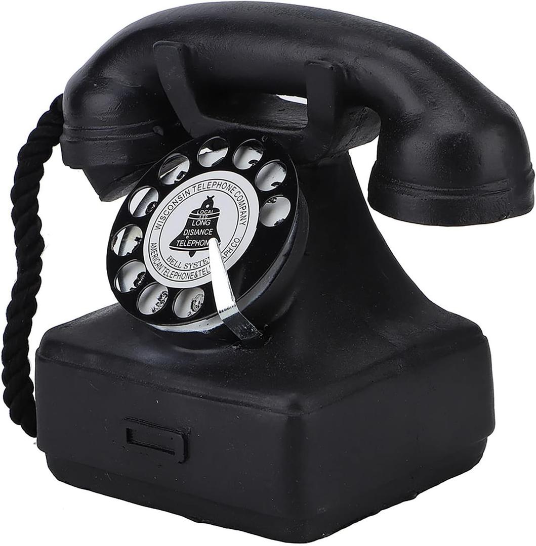 Tbest Rotary Phones for Landline Phone Prop,Fake Telephone Landline Phones for Home Vintage Rotary,Vintage Retro Antique Phone Landline Telephone Home Desk Decor Ornament Photograph Props