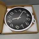 JoFomp LED Wall Clock for Bedroom Night Glow, 12 Inch Silent Wall Clocks Battery Operated, Light Up Wall Clocks for Living Room Decor, Sound Control Modern Wall Clock Glow in Dark for Kitchen Office