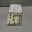 Flower Napkin Rings Set of 12 Wooden White Rose Handmade Napkin Holders for Wedding Mother's Day Birthday Dinner luncheons Picnics Banquet