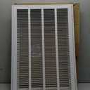24" X 16" Return Air Filter Grille - Filter Included - Easy Plastic Tabs for Removable Face/Door - HVAC Vent Duct Cover - White [Outer Dimensions: 25.75w X 17.75h]
