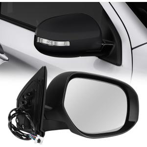 Right Passenger Side Mirror Fit for 2014-2019 Mitsubishi Outlander Sport, Rear Mirror with Power Glass, Heated, Turn Signal and Electric Folding (Doesn't Fit for Outlander Model, 9Pins, Glossy Black)