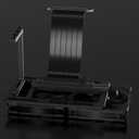 Vertical GPU Mount for PC Case Aluminum Support Bracket with PCIe Riser Slot and Fan Compatibility for 2/3-Slot GPUs
