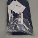 H.VERSAILTEX Linen Blackout Curtains 54 Inches Long 100% Absolutely Blackout Thermal Insulated Textured Linen Look Curtain Draperies Anti-Rust Grommet, Energy Saving with White Liner, 2 Panels, Navy