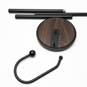 Walnut Wood Toilet Roll Paper Holder, Nordic Tissue Rack, Easy Install Roll Storage Rack for Toilet Bathroom Kitchen