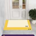 DEXI Front Door Mat Outside Entrance, Heavy Duty Non Slip Low Profile Doormat for Entryway, Trap Dirt and Moisture Welcome Mats, Easy Clean, Patio, Garage, 6x4, Blue