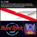 Biqing 3 Ft/1M EL Wire Light,Neon Glowing Electroluminescent Wire Light Kit Cuttable DIY EL Wires Strip 3Mode Stay/Slow/Fast Flash with Battery Pack for Cosplay Party Decoration(Red)