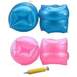 Arm Floaties for Adults, Pool Floats for Kids 6-12yrs Arm Bands Inflatable Swimmies Swim Rings, PVC Swim Arm Floaties Swim Arm Bands Water Wings Floater Sleeves Tube Armlets for Kids (Pack of 2, Pink, Blue)