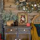 JXREQ Vintage Christmas Bathroom Wall Decor Prints,Retro Christmas Wall Art Decorations for Home Kitchen Bedroom Bathroom Living Room Office,Santa Claus Xmas Tree Decor Prints Set of 4,8x10 Unframed