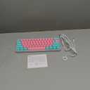 60 Percent Gaming Keyboard Mechanical with Linear Red Switch, 60% Wired Ultra-Compact Mini Keyboard LED with PBT Keycaps for Ps4/Ps5/Xbox61 Miami