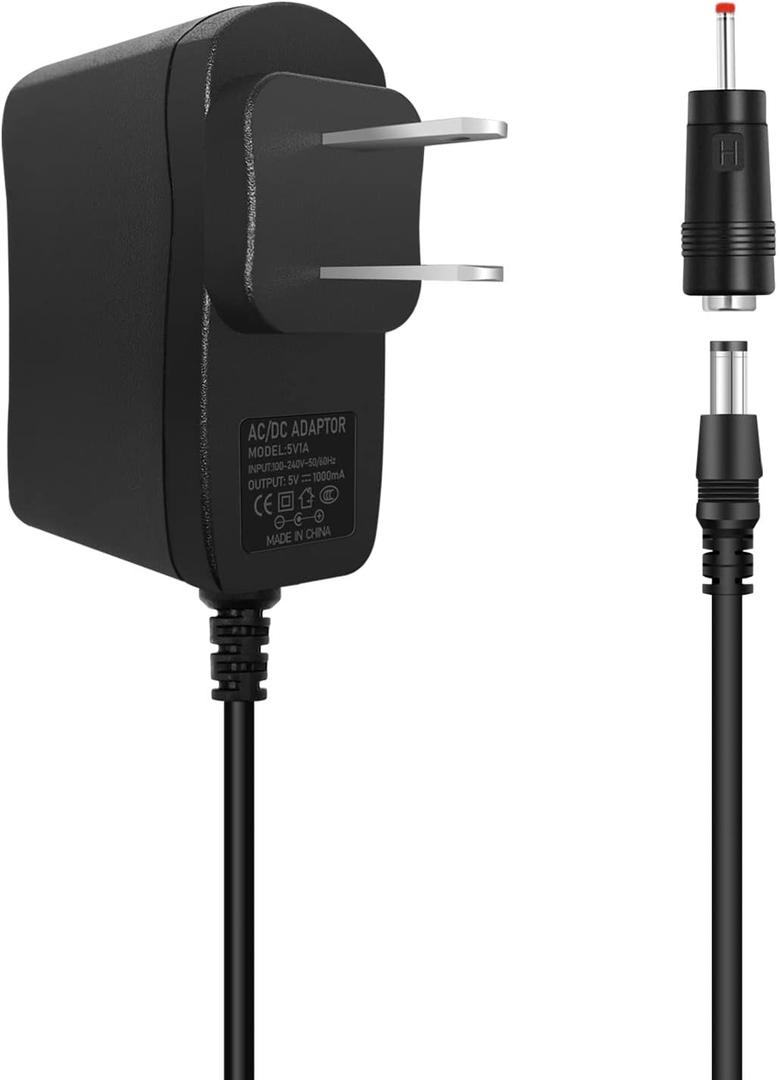 AC DC 5V 1A Power Supply Adapter 5W 5V 1000mA 800mA 500mA AC/DC Adapter 50/60hz Output DC 5Volt 1A Power Adapter with 3.5 x 1.35mm Male Plug and 5.5x2.5mm Plug