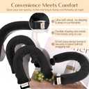 YANIBEST Heatless Hair Curler, Heatless Curls Overnight, No Heat Curling Rod,Hair Rollers to Sleep in, 4PCS Rods for Most Hair Types (Black)