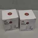 Qtip holder for bathroom,Cotton swab holder,Floss-Small Clear Glass Canister Apothecary Jar,Qtips dispenser,pad container Round Pads tips swabs ball,Qttip Jar,Qt tip holde,candy 2 pack