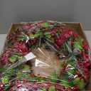 Valentines Day Wreath Heart Wreath with Red Berries Lush Green Ivy, Romantic Front Door Decoration for Spring Mother's Day, Perfect for Weddings & Indoor/Outdoor Farmhouse Dcor