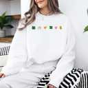 St Patricks Day Sweatshirt Women Shamrock Embroidery Sweatshirts St Patricks Day Shirt Casual Lucky Patch Pullover Tops, XL