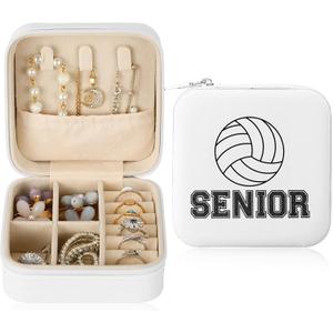 Kenning Volleyball Mini Travel Jewelry Case Volleyball Stuff Jewelry Organizer Gift for Christmas Sports Team Player Coach Girl