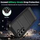 Samsung Galaxy S25 Case, Heavy Duty Protective Case Rugged Shockproof Phone Cover with Belt Clip Holster/Kickstand for Samsung Galaxy S25 (Black, S25)