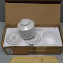 ONTUBE Ceramic Condiment Jar Set of 3 with Tray, Condiment Pot With Spoon and Lid, Seasoning Box,Sugar Bowl, 8oz (White)