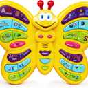 Preschool ABC Learning Toy, Interactive Educational Butterfly Toy for Toddlers, Animal Sounds & Music, Early Development See and Say Baby Toys for 3 Year Old Boys & Girls