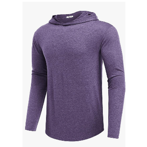 PINSPARK Lightweight Pullover Hoodies for Men Long Sleeve Hoodie for Golf Gym Workout Athletic Sweatshirt, Size Large