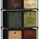 VASICAR Small Fabric Dresser with 6 Drawers, DIY Cube Organizer for Closet, Storage Drawer Unit Chest of Drawers for Bedroom, Living Room, Hallway, Dorm, Pattern