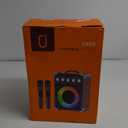 Karaoke Machine with 2 Microphones: HWWR Portable Karaoke Machine for Adults Kids Gifts, Party Bluetooth Speaker with Bass/Treble PA System with Remoter DJ Lights Support TV/REC/USB/AUX/TF (100W WOOD)