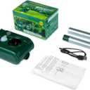 Solar Animal Repeller. Ultrasonic Animal Repellent. with Flashing LED Light and Alarm to expel Cats, Dogs, Squirrels, Deer, Raccoons, Skunks, Rabbits, Foxes, etc