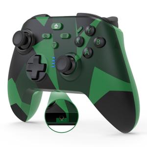 BETMI for Xbox Controller Wireless with 2.4GHz Adapter/Hall Effect Joysticks/TRRS Audio Jack/Turbo/Marco/Dual Vibration, Gamepad Compatible with Xbox One, Xbox Series X/S, Xbox One X/S,PC (Camo Green)